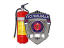 Protivpožarni aparat i policijska značka